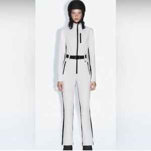 Zara White and Black Ski Jacket